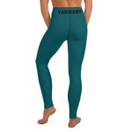 YAKWARY Turquoise Yoga Leggings With Pocket