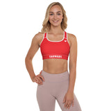 YAKWARY Women Red Padded Sports Bra