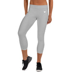 YAKWARY Women Gray Capri Leggings