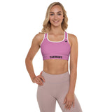 YAKWARY Women Pink Padded Sports Bra