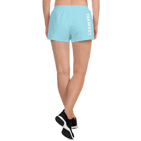 YAKWARY Women Blue Athletic Short Shorts