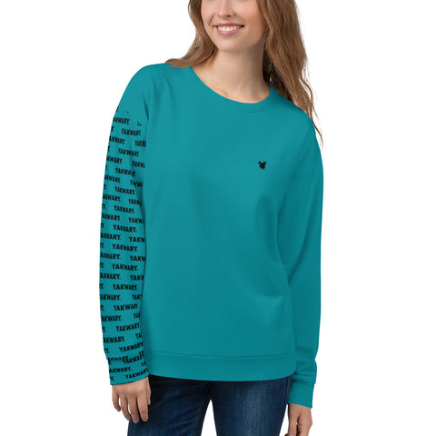 YAKWARY Women Turquoise Special Sweatshirt