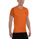 YAKWARY Men Orange Sports T-shirt