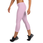 YAKWARY Women Pink Capri Leggings