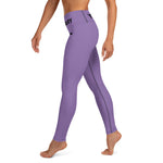 YAKWARY Purple Yoga Leggings Without Pocket