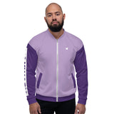 YAKWARY Men Purple Bomber Jacket