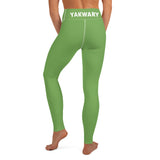 YAKWARY Green Yoga Leggings With Pocket