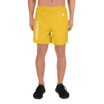 YAKWARY Men Sports Long Yellow Shorts