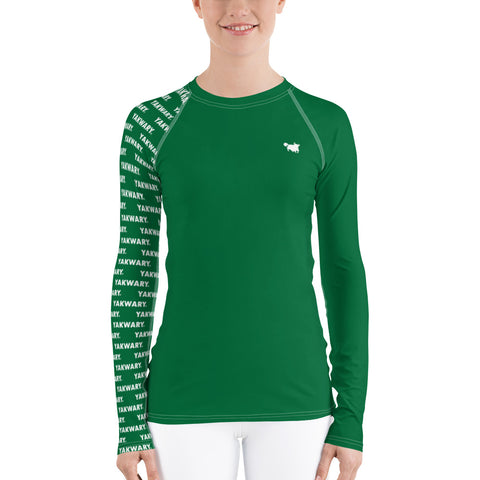 YAKWARY Women Green Special Rash Guard