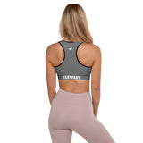 YAKWARY Women Gray Padded Sports Bra