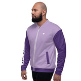 YAKWARY Men Purple Bomber Jacket