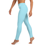 YAKWARY Blue Yoga Leggings Without Pocket