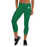 YAKWARY Women Green Capri Leggings