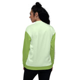 YAKWARY Women Green Bomber Jacket