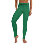 YAKWARY Green Yoga Leggings Without Pocket