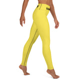 YAKWARY Yellow Yoga Leggings With Pocket