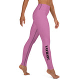 YAKWARY Pink Yoga Leggings With Pocket