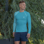 YAKWARY Men Gym Special Blue Rash Guard