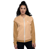 YAKWARY Women Brown Bomber Jacket