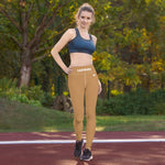 YAKWARY Brown Yoga Leggings Without Pocket