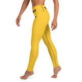 YAKWARY Yellow Yoga Leggings Without Pocket