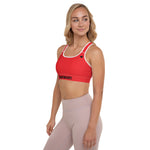 YAKWARY Women Red Padded Sports Bra