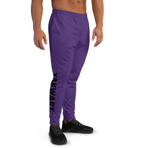 YAKWARY Men Purple Joggers