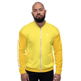 YAKWARY Men Yellow Bomber Jacket