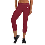 YAKWARY Women Red Capri Leggings