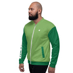 YAKWARY Men Green Bomber Jacket