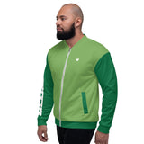 YAKWARY Men Green Bomber Jacket