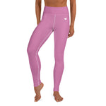 YAKWARY Pink Yoga Leggings Without Pocket