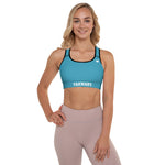 YAKWARY Women Blue Padded Sports Bra