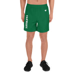 YAKWARY Men Sports Long Green Shorts