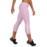 YAKWARY Women Pink Capri Leggings