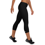 YAKWARY Women Black Capri Leggings