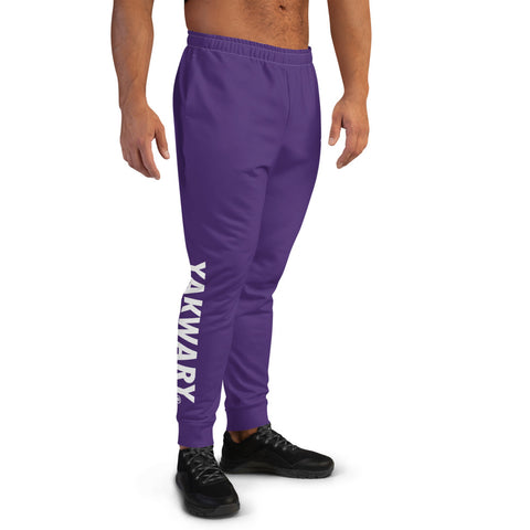 YAKWARY Men Purple Joggers