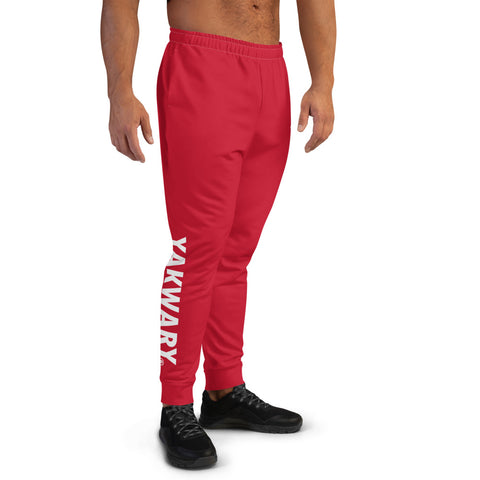 YAKWARY Men Red Joggers