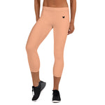 YAKWARY Women Orange Capri Leggings