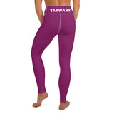 YAKWARY Pink Yoga Leggings With Pocket