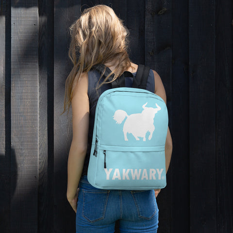 YAKWARY Women Blue Backpack