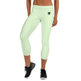 YAKWARY Women Green Capri Leggings