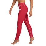 YAKWARY Red Yoga Leggings Without Pocket