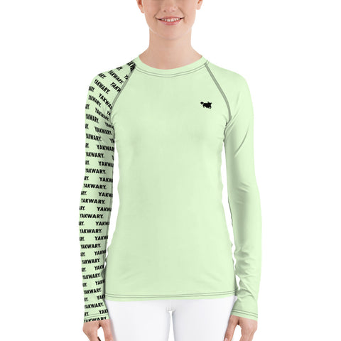 YAKWARY Women Green Special Rash Guard