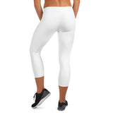 YAKWARY Women White Capri Leggings