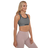 YAKWARY Women Gray Padded Sports Bra