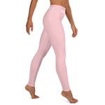 YAKWARY Pink Yoga Leggings With Pocket