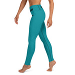 YAKWARY Turquoise Yoga Leggings Without Pocket