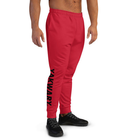 YAKWARY Men Red Joggers