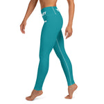 YAKWARY Turquoise Yoga Leggings With Pocket